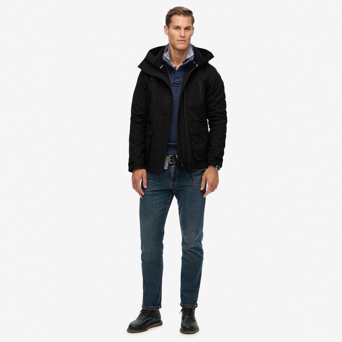Superdry ανδρικό μπουφάν με κουκούλα σε μαύρο χρώμα M5012104A