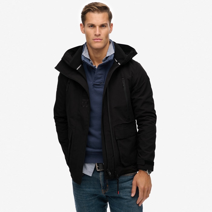 Superdry ανδρικό μπουφάν με κουκούλα σε μαύρο χρώμα M5012104A