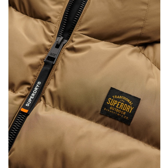 Ανδρικό γιλέκο Superdry τύπου Puffer σε χρώμα rock stone M5012288A
