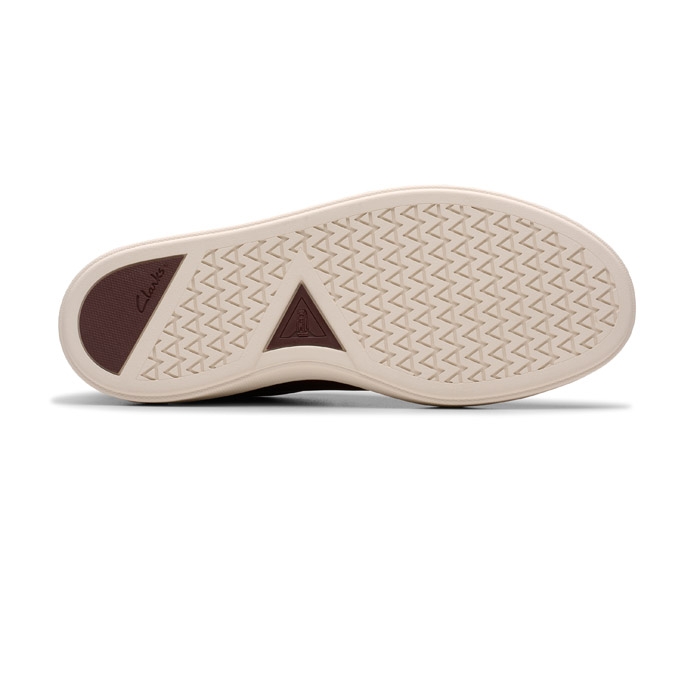 Clarks δερμάτινα καφέ sneakers με κορδόνια Craft Swift Lace 26183285