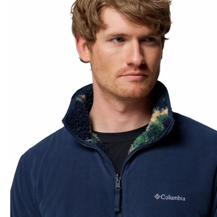 Ανδρικά αναστρέψιμα fleece Columbia winter pass που φοριούνται το μέσα έξω 2135651-464