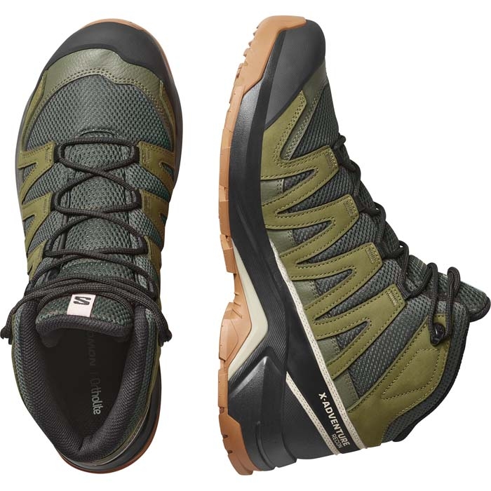 Ανδρικά μποτάκια Salomon X adventure Recon mid olive 478146