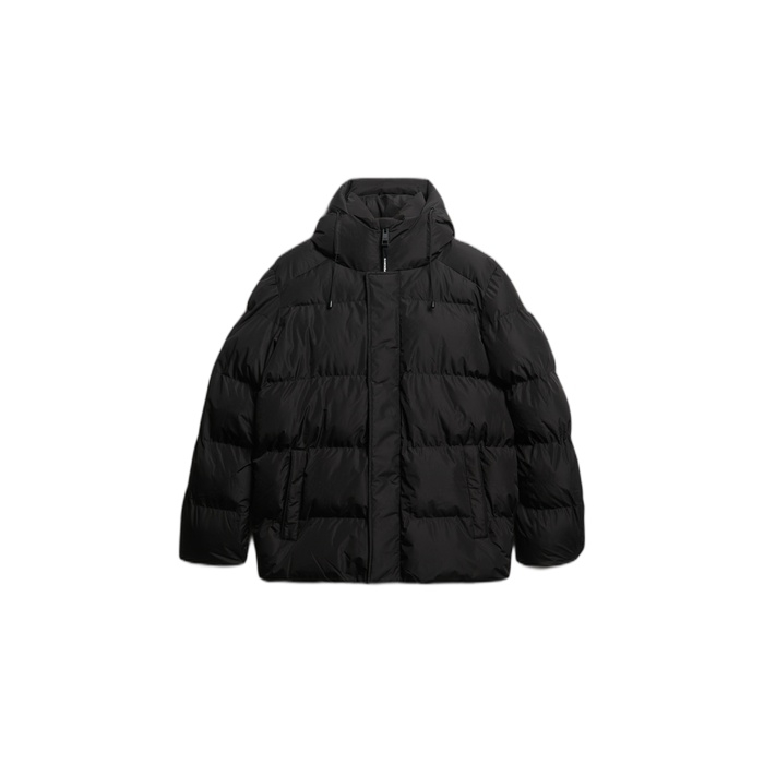 Ανδρικά μπουφάν Superdry puffer baffle sports σε μαύρο χρώμα με κουκούλα M5012285A-02A