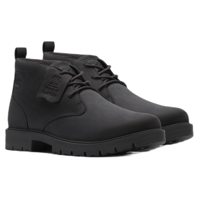 Ανδρικά Clarks μποτάκια, αδιάβροχα, Berhill Mid GTX μαύρα, κωδικός 26183277