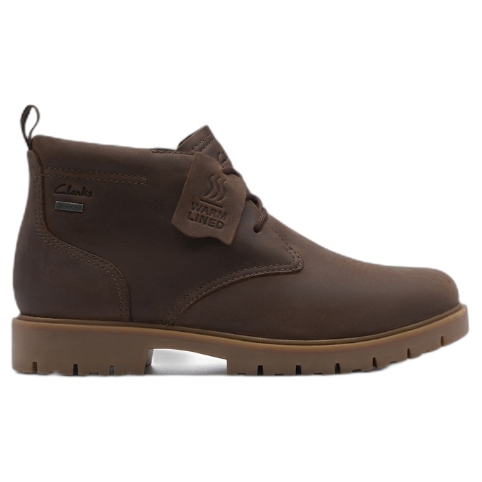 Clarks ανδρικά καφέ μποτάκια Berhill Mid GTX Tan 26183273