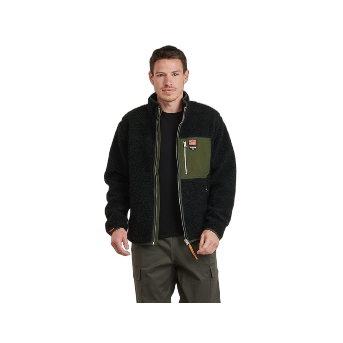 Ανδρική ζακέτα Superdry σε πράσινο λαδί χρώμα