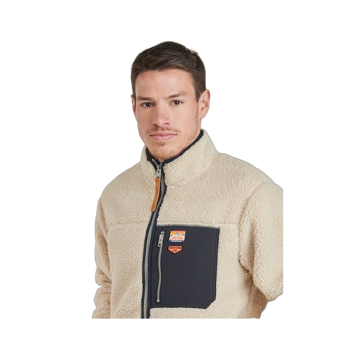 Ανδρική ζακέτα superdry σε μπεζ χρώμα