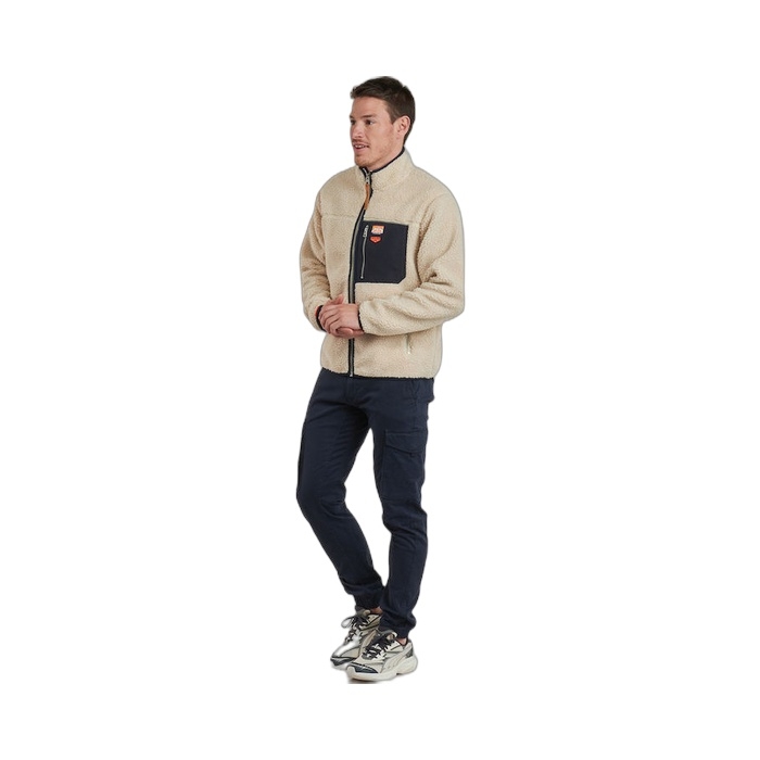Ανδρική ζακέτα superdry σε μπεζ χρώμα