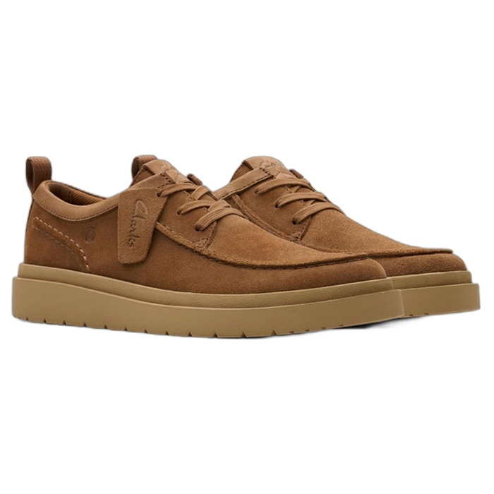 Ανδρικά καφέ ταμπά παπούτσια Clarks polden moc σε καστόρι 26180865