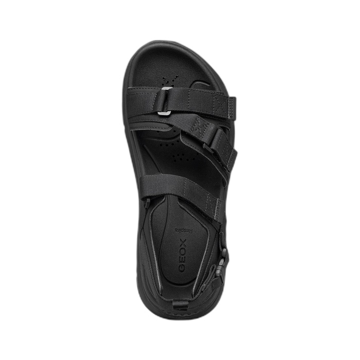 Ανδρικά μαύρα σανδάλια Geox Καλοκαιρινά Spherica Actif U65L0B