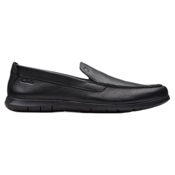 Ανδρικά μαύρα loafers Clarks χωρίς κορδόνια Flexway Step 26176952