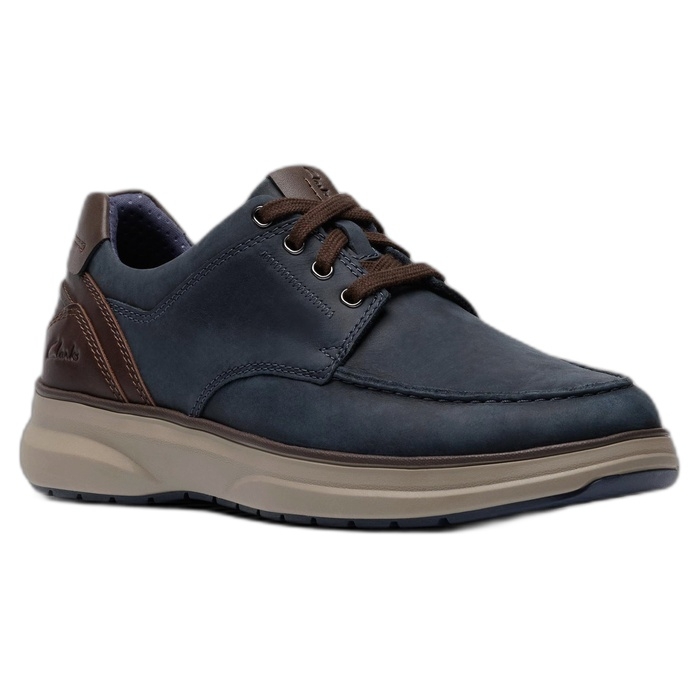 Ανδρικά παπούτσια Clarks με κορδόνια σε μπλε χρώμα Mullan Moc 26184429