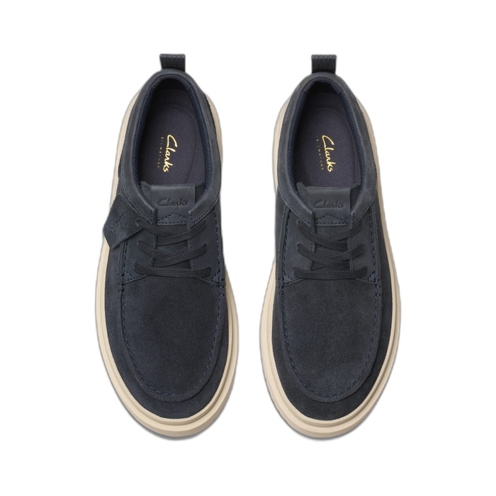 Clarks ανδρικά παπούτσια μπλε σε nubuck δέρμα Polden Moc 26180866