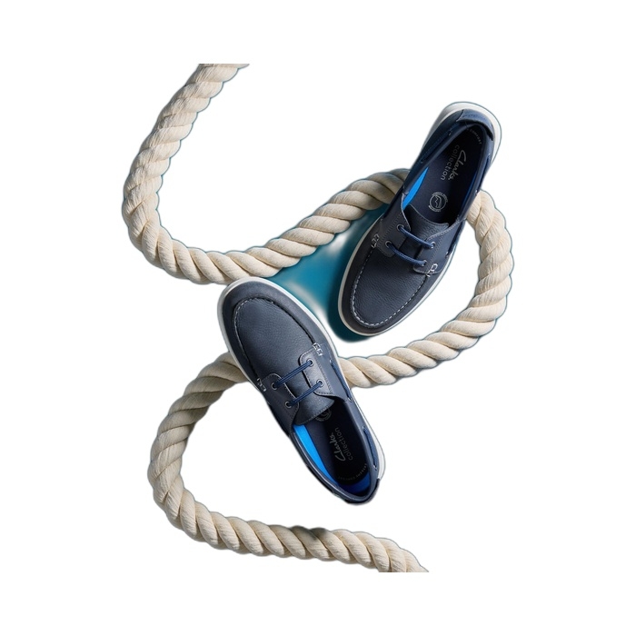 Ανδρικά ναυτικά μπλε παπούτσια Clarks Flexway 2Eye 26187416