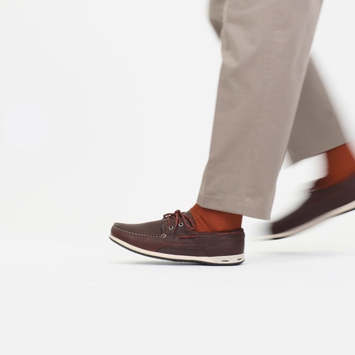 Ανδρικό ναυτικό καφέ παπούτσι Clarks Orson Sail Brown 26186197