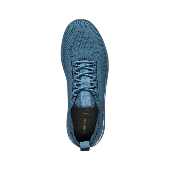 Geox Spherica sneakers από πανί, με κορδόνια, σε μπλε πετρόλ χρώμα U15BYA