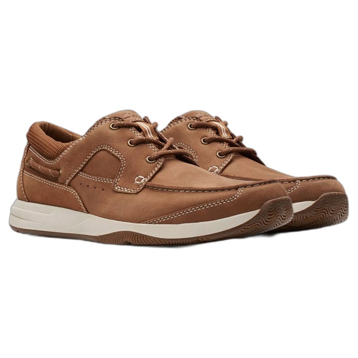 Ανδρικά καφέ παπούτσια Clarks Sailview Lace Light Tan 26176971