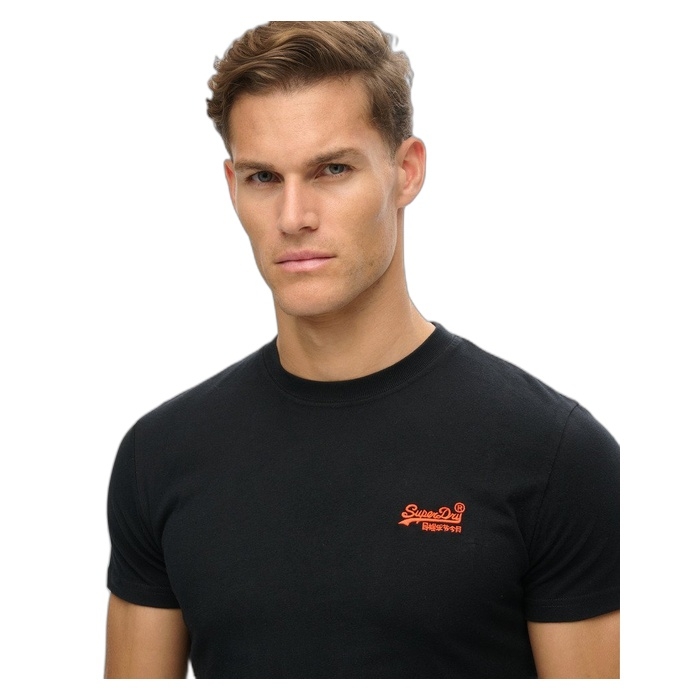 Ανδρική μαύρη μπλούζα Superdry Essential Logo M1011245A AOC