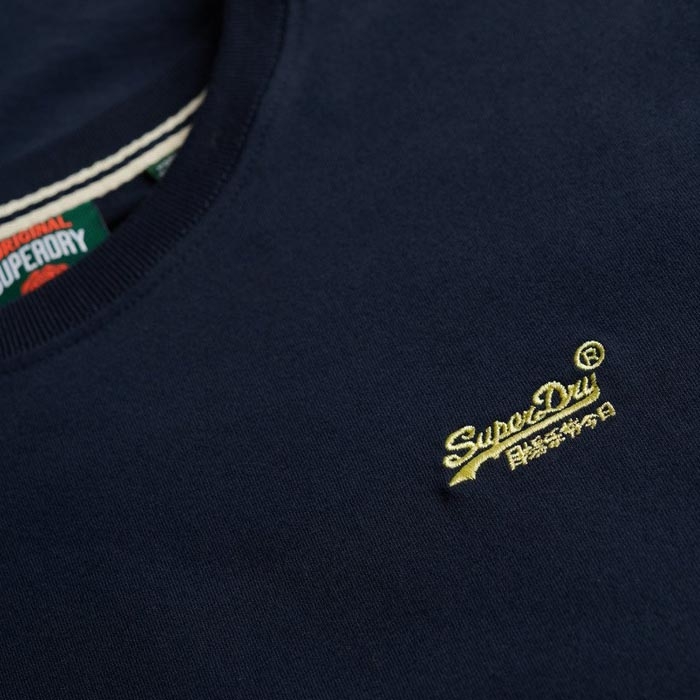 Μπλε T-Shirt Superdry ανδρικό με κεντημένο λογότυπο M1011245A-J7M