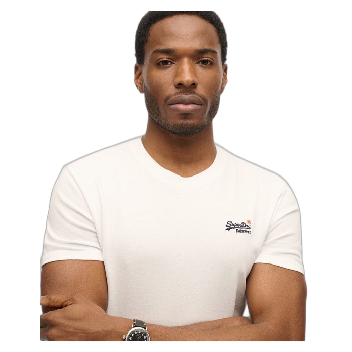 Ανδρική λευκή μπλούζα Superdry essential contrast M1012078A-01c