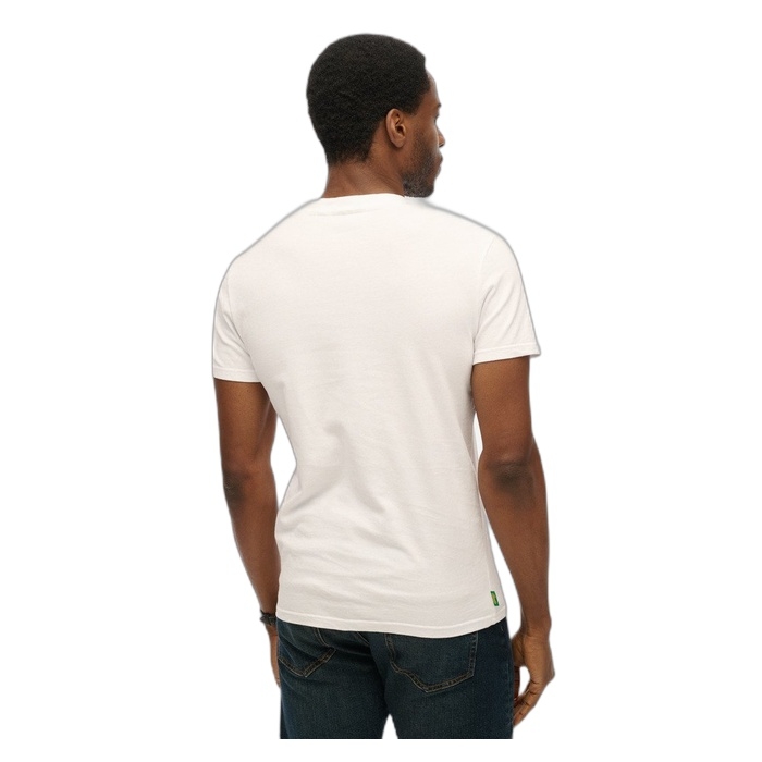 Ανδρική λευκή μπλούζα Superdry essential contrast M1012078A-01c