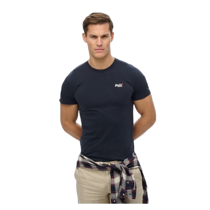 Ανδρικές μπλε μπλούζες Superdry Essential Contrast M1012078A-98T