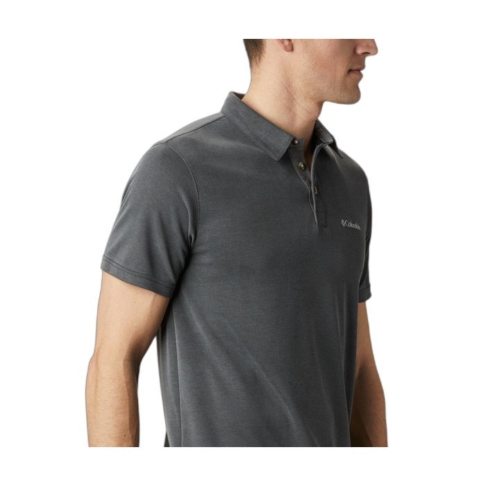 Ανδρικά γκρι βαμβακερά Polo Columbia Nelson Point