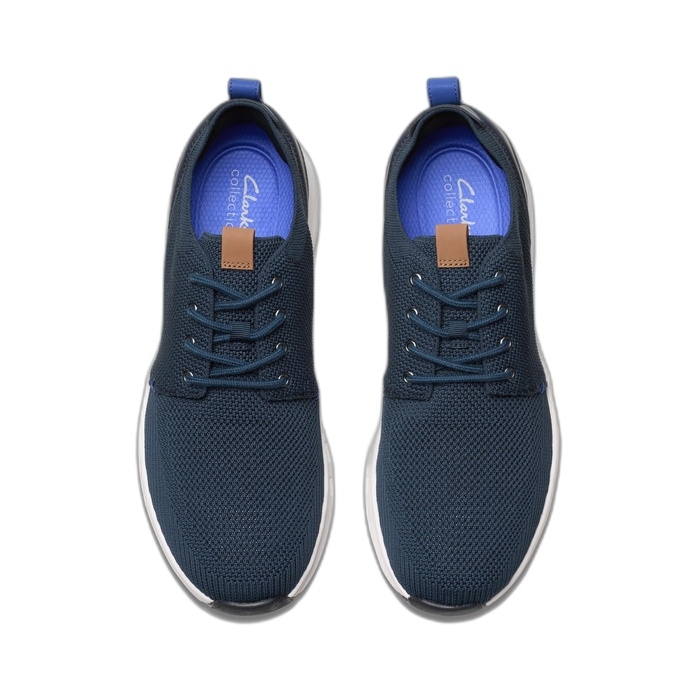 Clarks ανδρικό μπλε πάνινο παπούτσι με κορδόνια Motion Trek 26181984