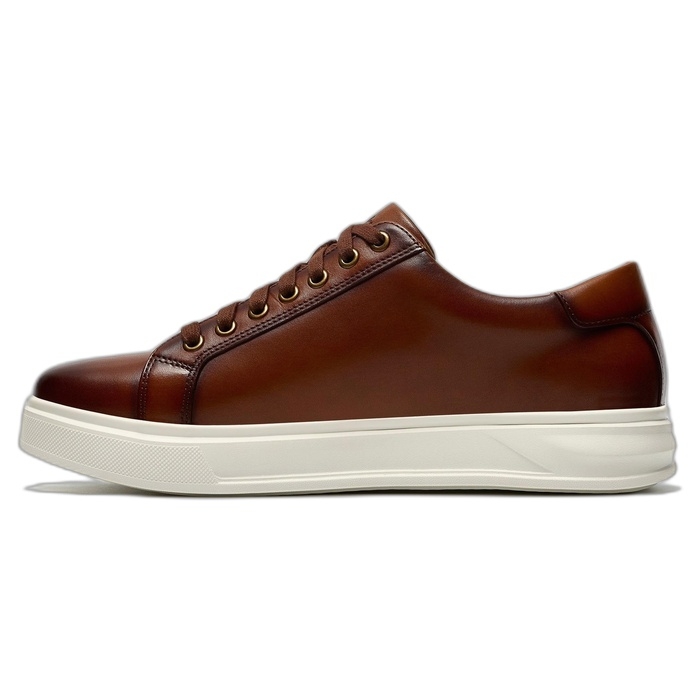 Clarks καφέ sneakers ανδρικά με κορδόνια Goswell Tie 26186561
