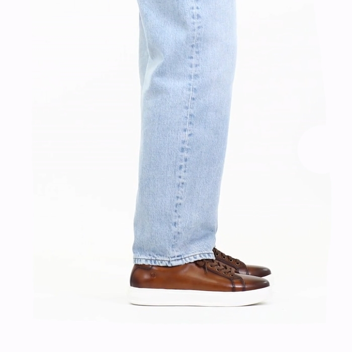 Clarks καφέ sneakers ανδρικά με κορδόνια Goswell Tie 26186561