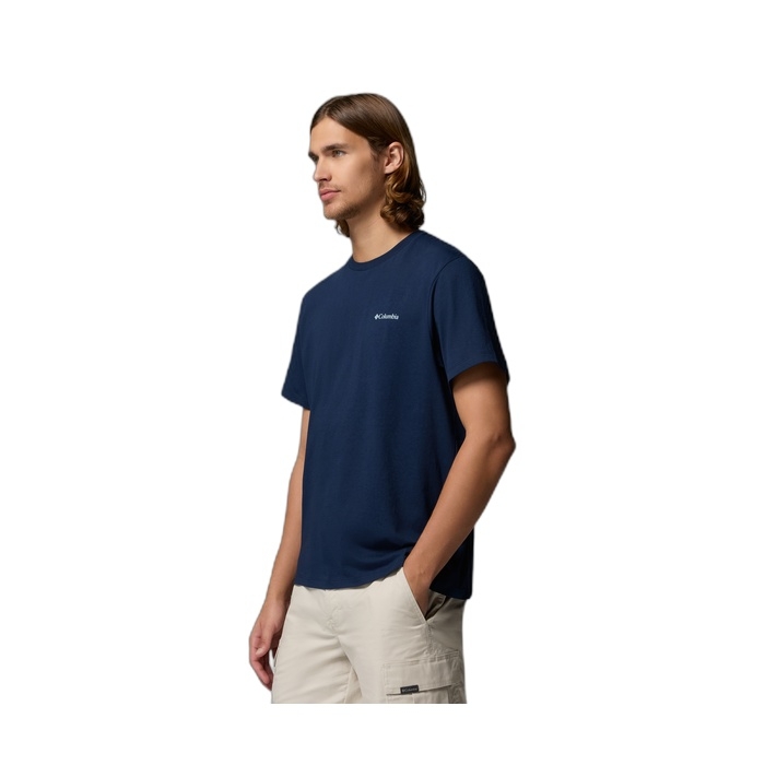Ανδρικό μπλε T-Shirt Columbia με λογότυπο στην πλάτη 2155011-464