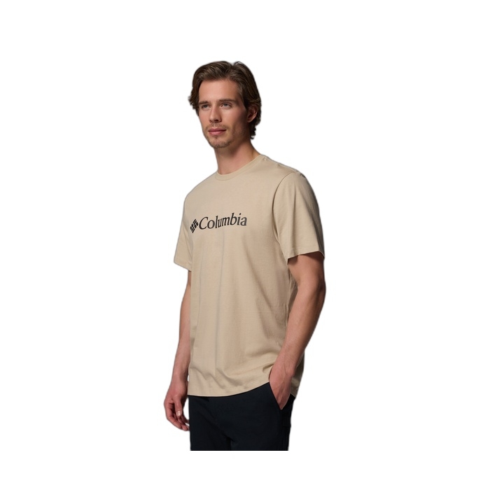 Ανδρικό βαμβακερό μπεζ T-Shirt με λογότυπο 2155001-271