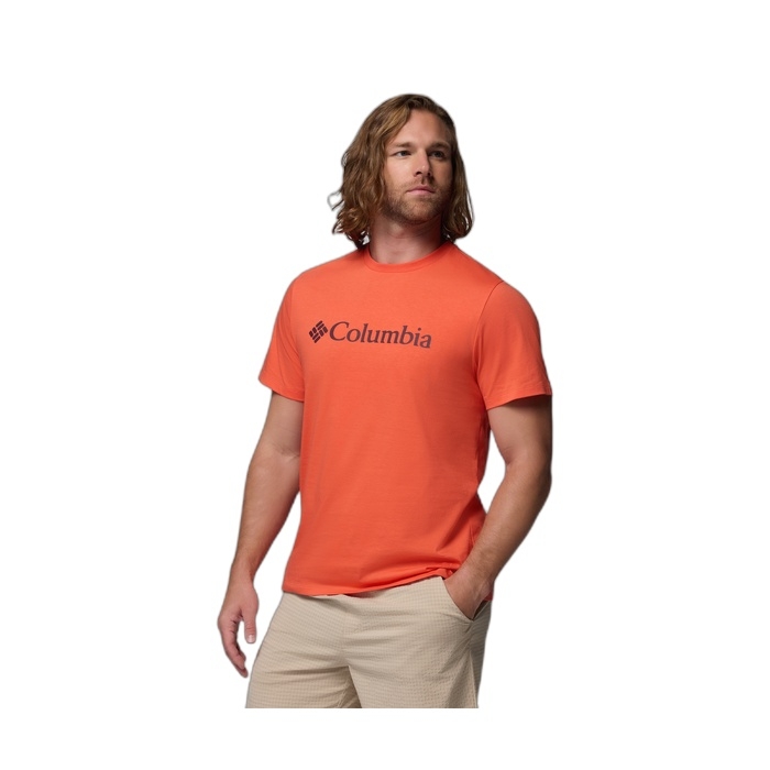 Ανδρικά πορτοκαλί T-shirts Columbia με λογότυπο 2155001-864