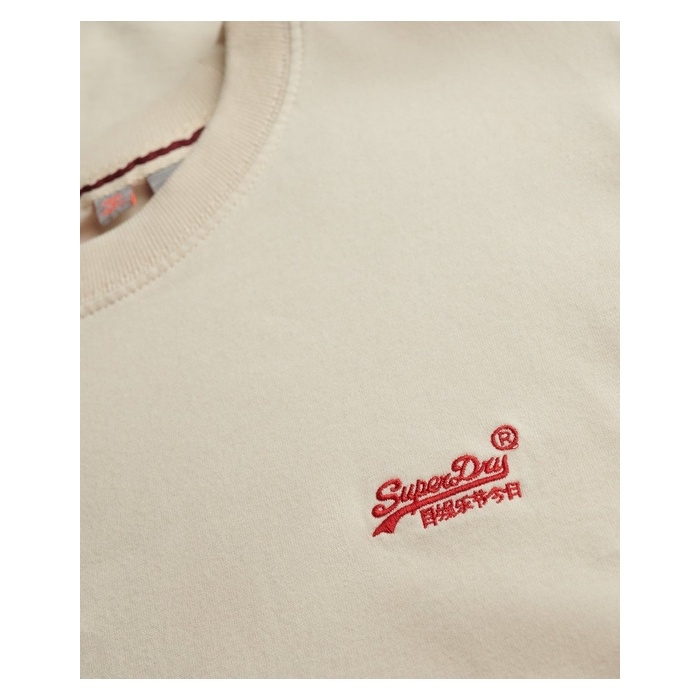 Ανδρικά T-shirt Superdry με λογότυπο, σε μπεζ χρώμα M1011245A-j7k