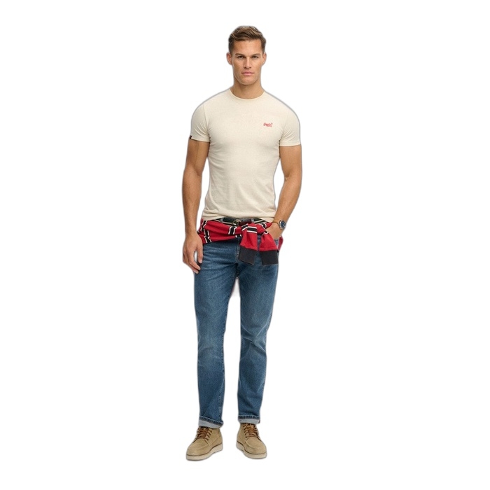 Ανδρικά Superdry μπλουζάκια με λογότυπο, σε μπεζ χρώμα M1011245A-j7k