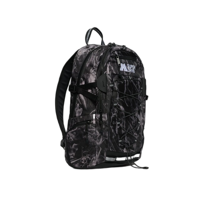 Outdoor σακίδια Superdry σε print black σχέδιο w9110420a-K7B
