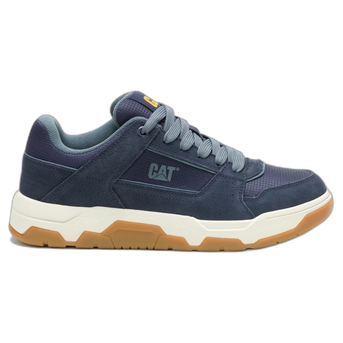 Ανδρικά δερμάτινα μπλε sneakers Caterpillar Theorem Midnight 726671