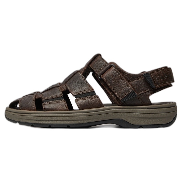 Ανδρικά δερμάτινα κλειστά πέδιλα Clarks Saltway Cove Dark Brown 26176900