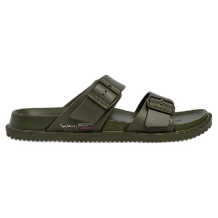 Ανδρική πλαστική σαγιονάρα Pepe Jeans Ocean Dark Khaki Green