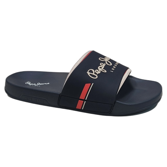 Ανδρικές πλαστικές παντόφλες Pepe Jeans Slider glam σε μπλε χρώμα