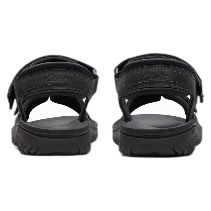 Ανδρικά δερμάτινα πέδιλα Clarks Wesley Shore Black 26182010
