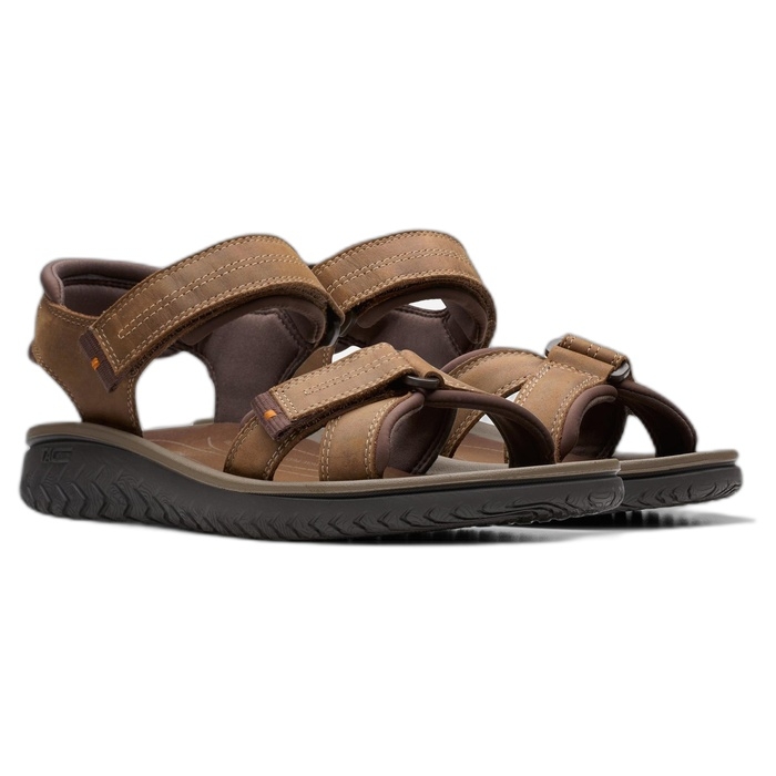 Clarks ανδρικά Καλοκαιρινά καφέ σανδάλια wesley shore Beeswax 26182009