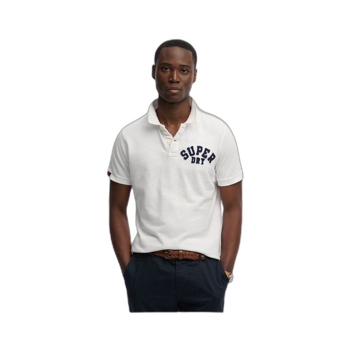 Superdry ανδρικό Polo με ανάγλυφη στάμπα μπροστά