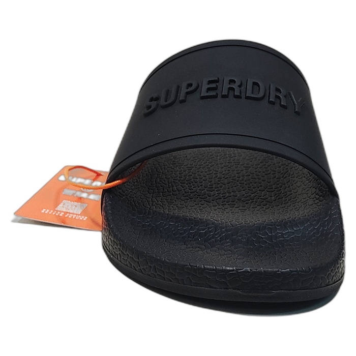 Ανδρικές μαύρες πλαστικές παντόφλες Superdry με λογότυπο 310292