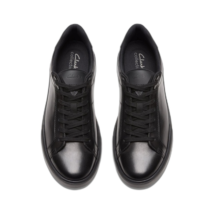 Clarks ανδρικά μαύρα sneakers Romsey Lace Black 26182591