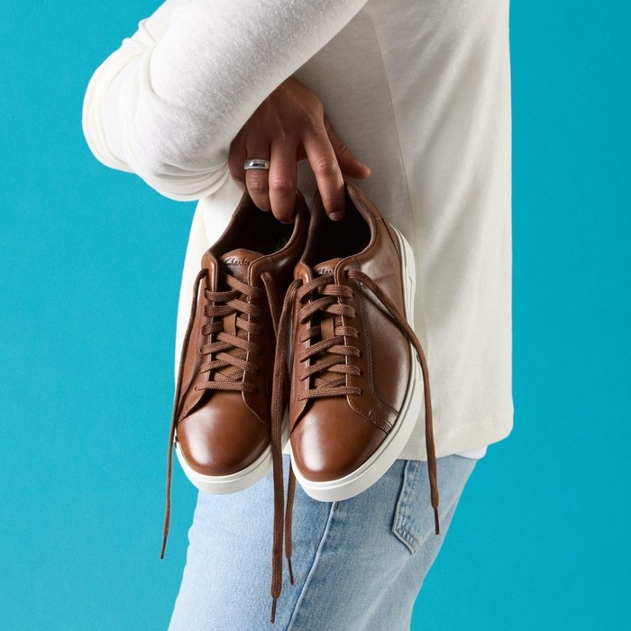 Clarks ανδρικά sneakers Romsey Lace Tan 26182592