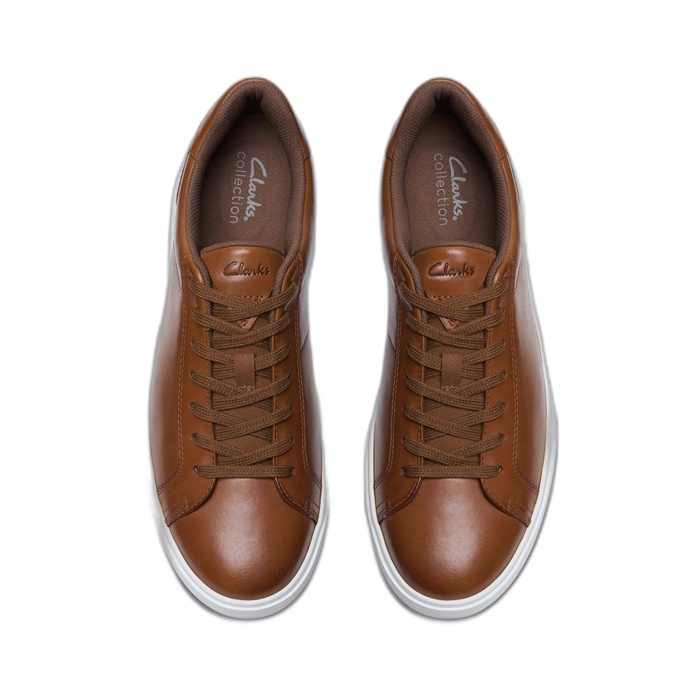 Clarks ανδρικά sneakers Romsey Lace Tan 26182592