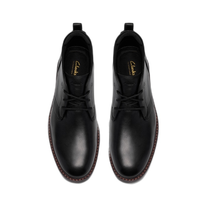 Ανδρικά μαύρα μποτάκια Clarks Aldwin2 Chukka 26329522