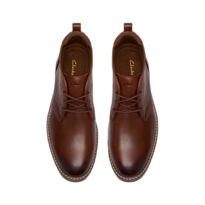 Ανδρικό καφέ ταμπά μποτάκι Clarks Aldwin2 chukka Tan 26320116