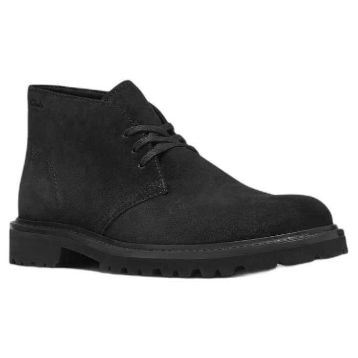 Μαύρα ανδρικά suede μποτάκια Clarks Berwick Suede 26320306